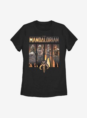 Star Wars The Mandalorian Character Panels Womens T-Shirt