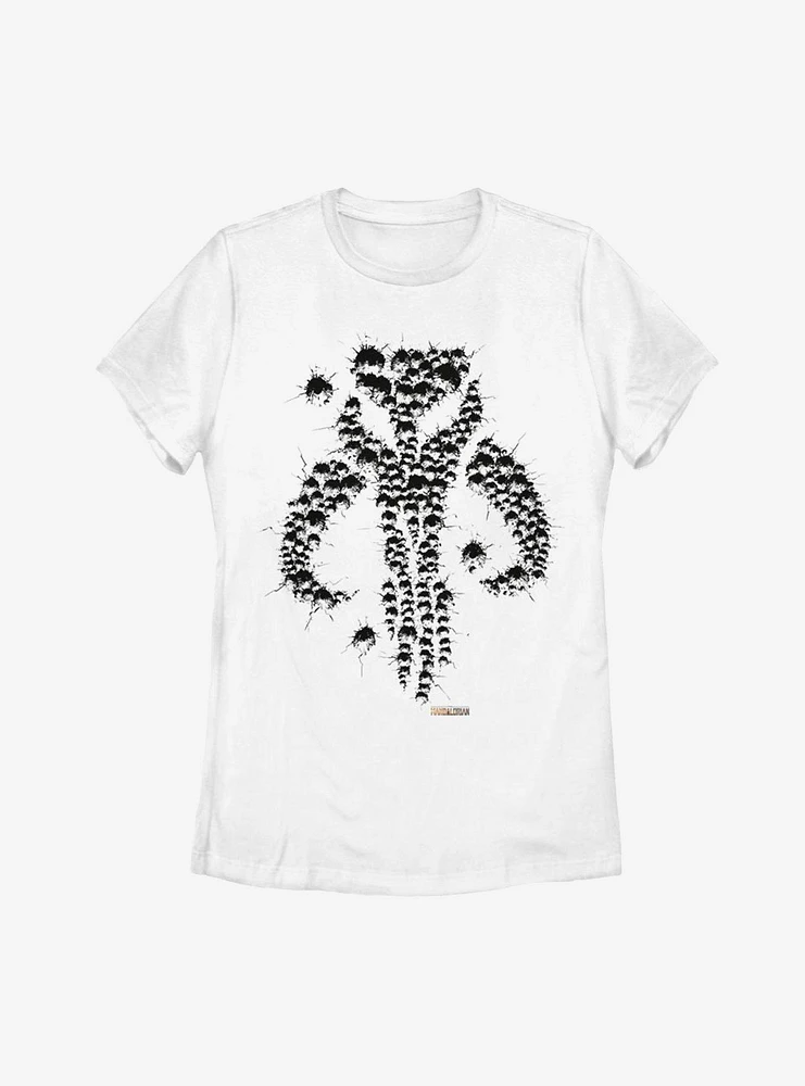 Star Wars The Mandalorian Bullet Holes Womens T-Shirt