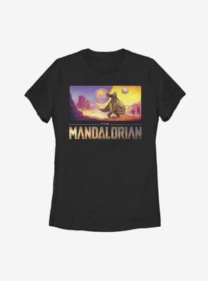 Star Wars The Mandalorian Colorful Landscape Womens T-Shirt