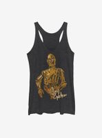 Star Wars Episode IX The Rise Of Skywalker C3PO Stay Golden Womens Tank Top