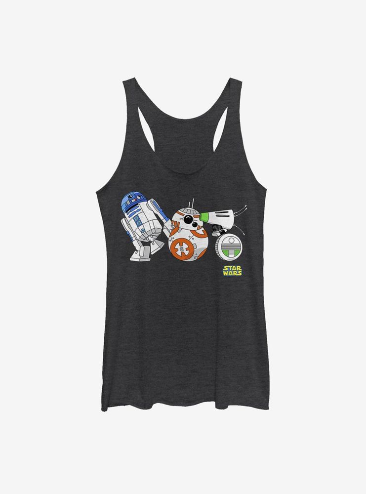 Star Wars Episode IX The Rise Of Skywalker Cartoon Droid Lineup Womens Tank Top