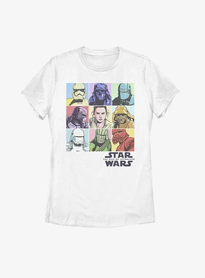 Star Wars Episode IX The Rise Of Skywalker Pastel Rey Boxes Womens T-Shirt
