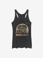 Star Wars The Mandalorian Charcter Action Pose Womens Tank Top