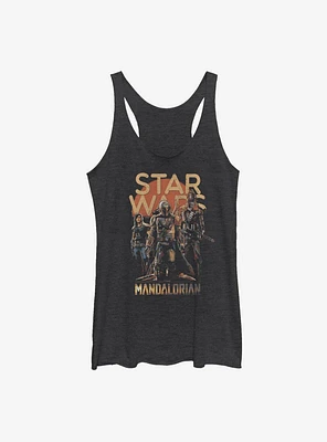 Star Wars The Mandalorian Character Pose Womens Tank Top