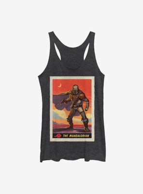 Star Wars The Mandalorian Retro Poster Womens Tank Top