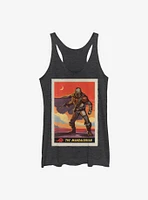 Star Wars The Mandalorian Retro Poster Womens Tank Top
