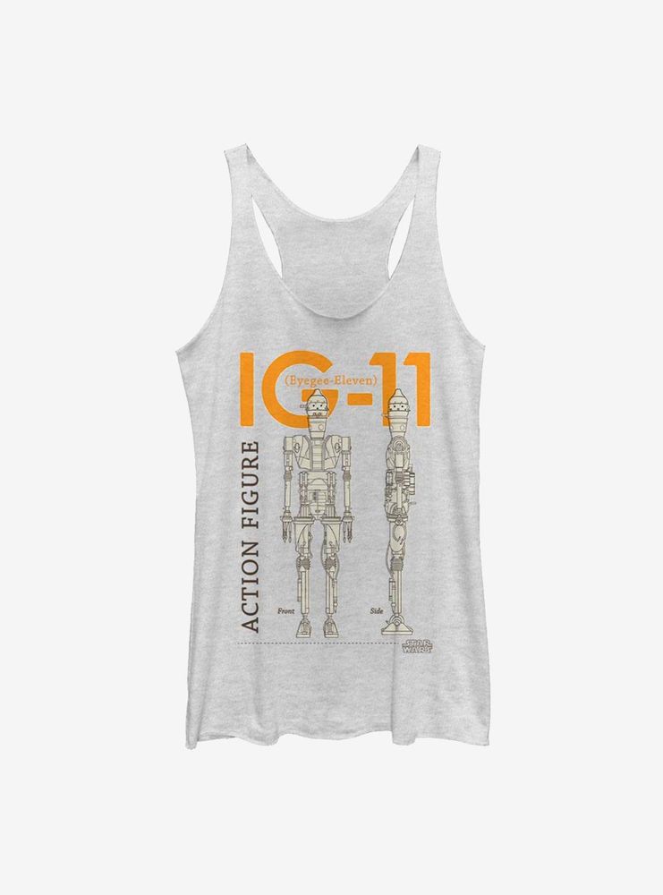 Star Wars The Mandalorian IG Schematics Womens Tank Top