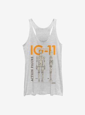 Star Wars The Mandalorian IG Schematics Womens Tank Top