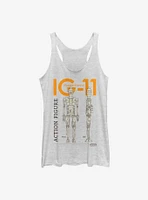 Star Wars The Mandalorian IG Schematics Womens Tank Top