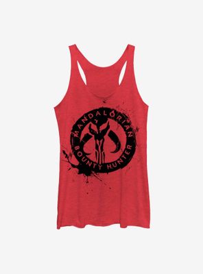 Star Wars The Mandalorian Painted Skull Womens Tank Top