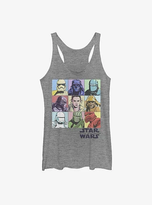 Star Wars Episode IX The Rise Of Skywalker Pastel Rey Boxes Womens Tank Top