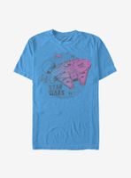 Star Wars Episode IX The Rise Of Skywalker Neon Ship T-Shirt