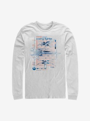 Star Wars Episode IX The Rise Of Skywalker X-Wing Fighters Ninety Long-Sleeve T-Shirt