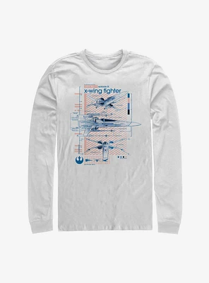 Star Wars Episode IX The Rise Of Skywalker X-Wing Fighters Ninety Long-Sleeve T-Shirt