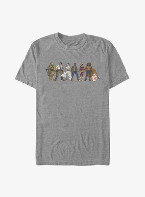 Star Wars Episode IX The Rise Of Skywalker Resistance Lineup T-Shirt