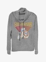 Star Wars Episode IX The Rise Of Skywalker BB8 Retro Cowlneck Long-Sleeve Womens Top