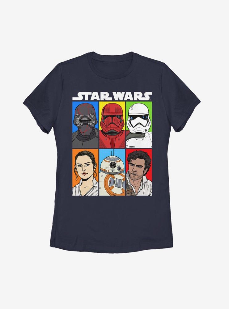 Star Wars Episode IX The Rise Of Skywalker Friends And Foes Womens T-Shirt