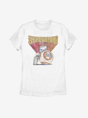 Star Wars Episode IX The Rise Of Skywalker BB8 Retro Womens T-Shirt