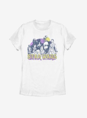 Star Wars Episode IX The Rise Of Skywalker Retro Rebel Womens T-Shirt