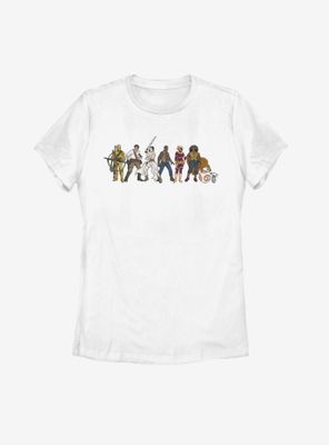 Star Wars Episode IX The Rise Of Skywalker Resistance Lineup Womens T-Shirt