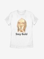 Star Wars Episode IX The Rise Of Skywalker Stay Gold Womens T-Shirt