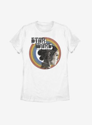 Star Wars Episode IX The Rise Of Skywalker Vintage Rey Rainbow Womens T-Shirt