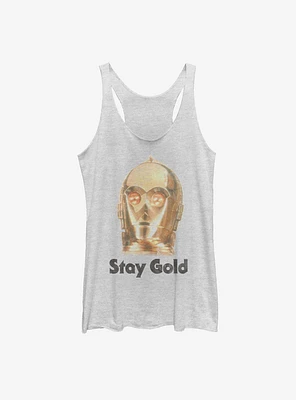Star Wars Episode IX The Rise Of Skywalker Stay Gold Womens Tank Top