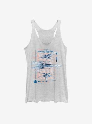 Star Wars Episode IX The Rise Of Skywalker X-Wing Fighters Ninety Womens Tank Top