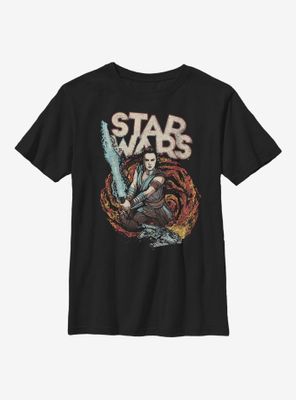 Star Wars Episode IX The Rise Of Skywalker Comic Art Youth T-Shirt