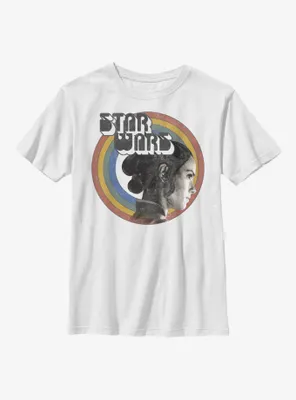 Star Wars Episode IX The Rise Of Skywalker Vintage Rey Rainbow Youth T-Shirt