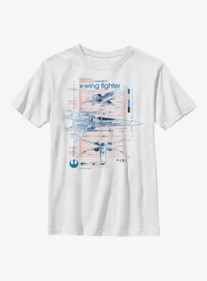 Star Wars Episode IX The Rise Of Skywalker X-Wing Fighters Ninety Youth T-Shirt