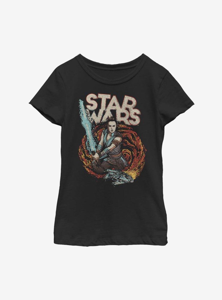 Star Wars Episode IX The Rise Of Skywalker Comic Art Youth Girls T-Shirt