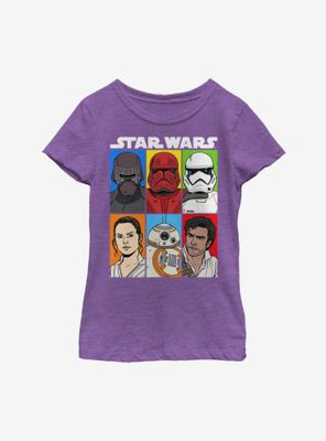 Star Wars Episode IX The Rise Of Skywalker Friends And Foes Youth Girls T-Shirt