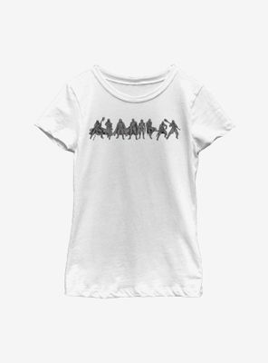 Star Wars Episode IX The Rise Of Skywalker New Order Lineup Youth Girls T-Shirt