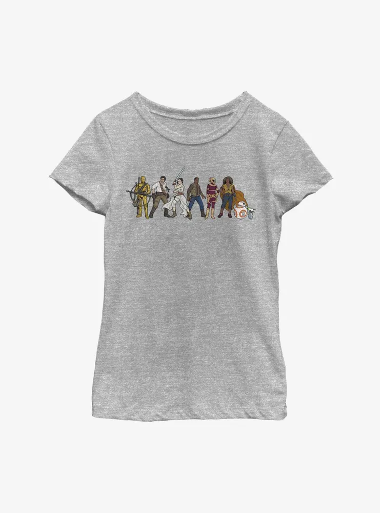 Star Wars Episode IX The Rise Of Skywalker Resistance Lineup Youth Girls T-Shirt