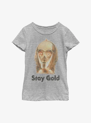 Star Wars Episode IX The Rise Of Skywalker Stay Gold Youth Girls T-Shirt