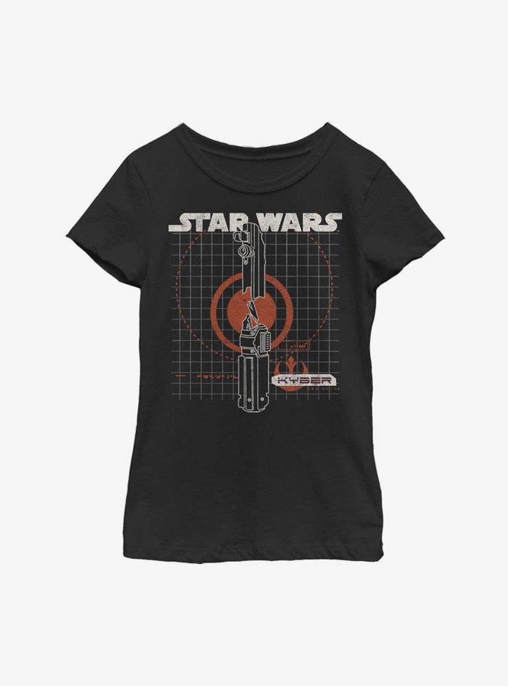 Star Wars Episode IX The Rise Of Skywalker Kyber Crystal Youth Girls T-Shirt