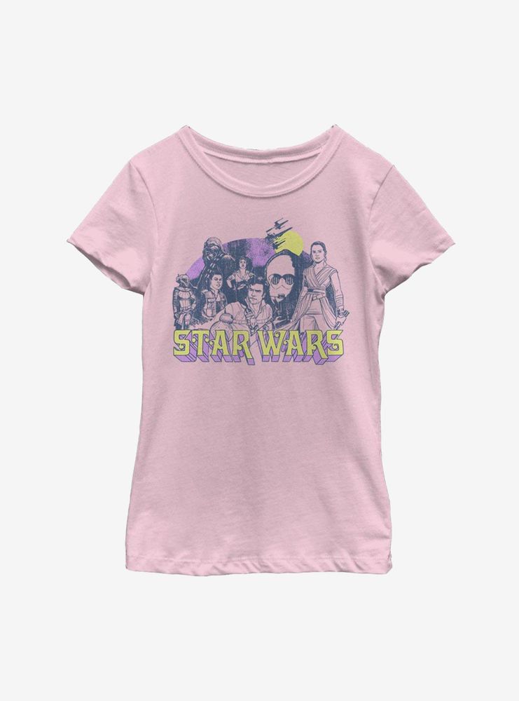 Star Wars Episode IX The Rise Of Skywalker Retro Rebel Youth Girls T-Shirt