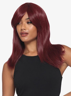 Epic Cosplay Theia Burgundy Red Medium Length Wig