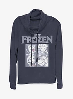 Disney Frozen Ice Cubes Cowl Neck Long-Sleeve Girls Top