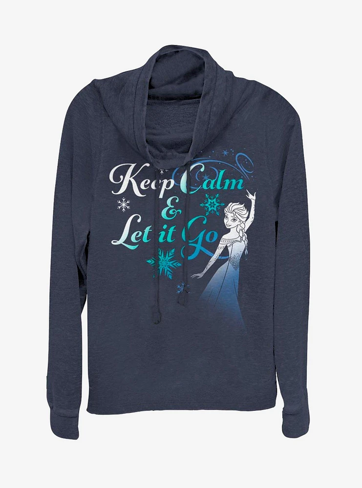 Disney Frozen Let It Go Cowl Neck Long-Sleeve Girls Top