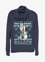 Disney Frozen Olaf Fade X-Mas Cowl Neck Long-Sleeve Girls Top