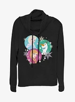 Disney Frozen Tri-Sphere Snow Cowl Neck Long-Sleeve Girls Top