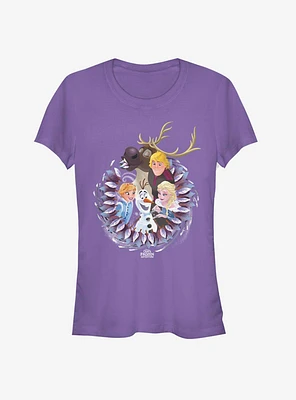 Disney Frozen Wreath Group Girls T-Shirt