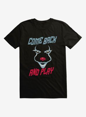 IT Chapter Two Come Back And Play Face Outline T-Shirt