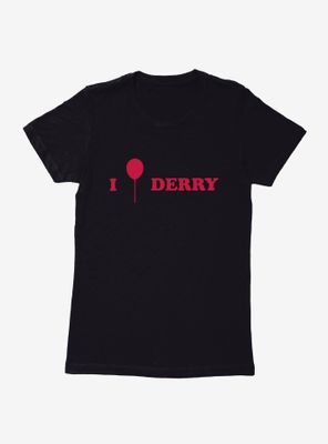 IT Chapter Two I Balloon Derry Red Script Womens T-Shirt