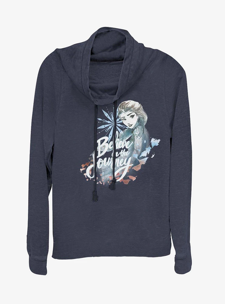 Disney Frozen 2 Elsa Journey Cowl Neck Long-Sleeve Girls Top