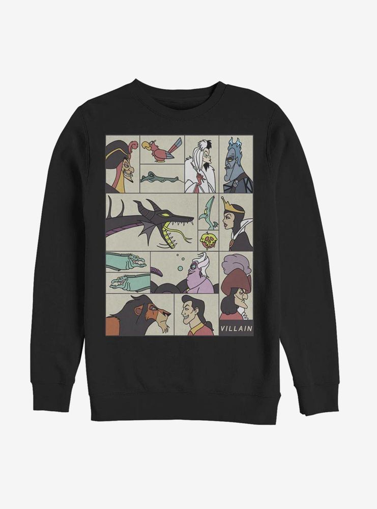 Disney Villains Boxes Of Profiles Sweatshirt