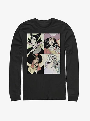 Disney Villains Anime Style Portraits Long-Sleeve T-Shirt
