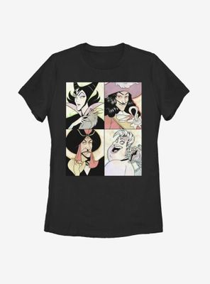 Disney Villains Anime Style Portraits Womens T-Shirt